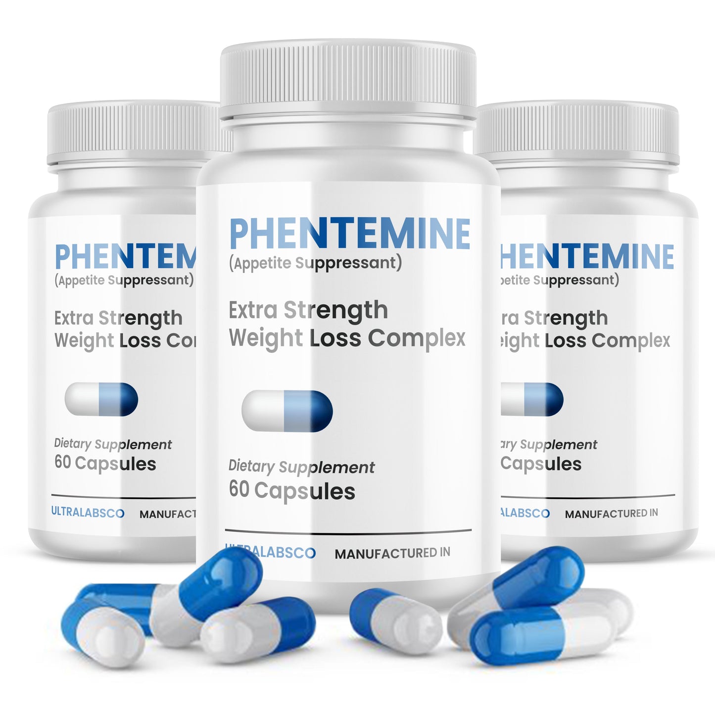 (3) Bottle Phent - Official Weight Loss Appetite Suppressant Ozemp Maximum Strength
