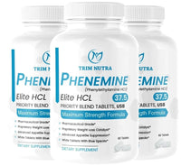 (3 Pack) Phenemine Elite 37.5 White/Blue Speckled Tablets