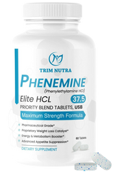 Phenemine Elite 37.5 White/Blue Speckled Tablets
