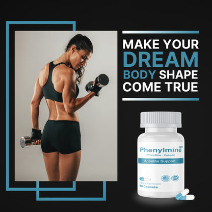 Phenylmine Weight Loss Management - Appetite Support & Metabolism Formula - 60 Capsules