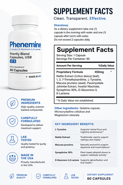 Phenemine - 60 White/Blue Capsules