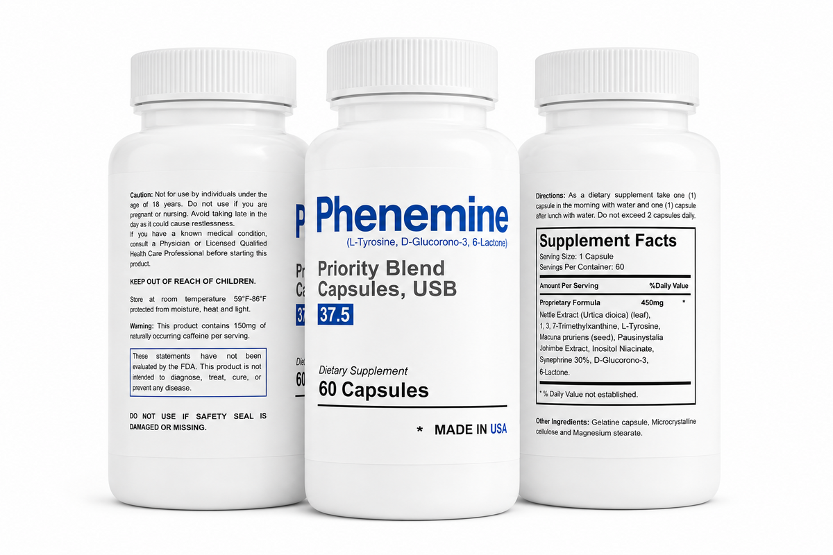 Phenemine - 60 White/Blue Capsules