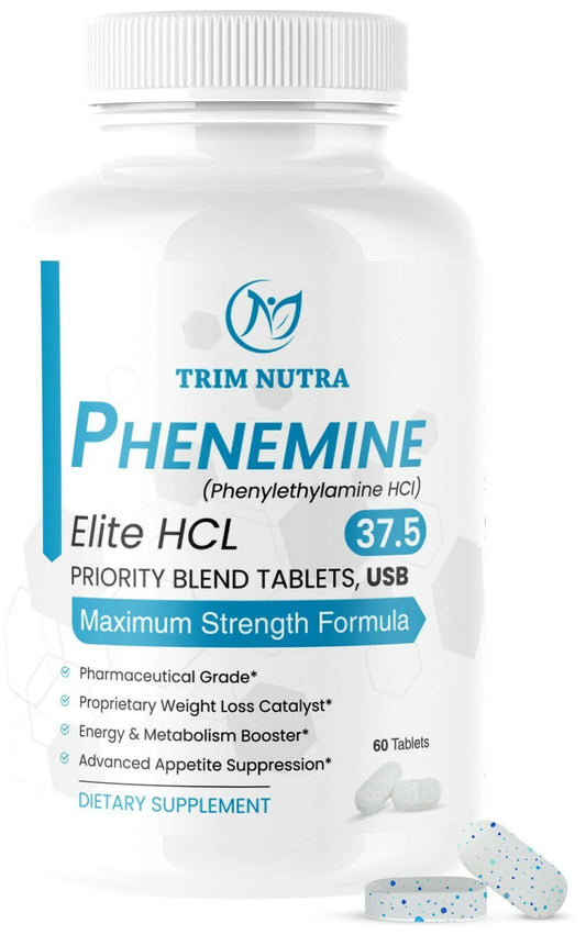 Phenemine Elite 37.5 White/Blue Speckled Tablets